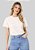 T-SHIRT FEMININA - BÁSICA - COR MARFIM - Imagem 1