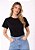 T-SHIRT FEMININA - BÁSICA - COR PRETO - Imagem 1