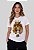 T-SHIRT FEMININA - COROA LEÃO CORDEIRO COLORIDO - COR MARFIM - Imagem 4