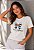 T-SHIRT FEMININA - FORÇA E DIGNIDADE - COR MARFIM - Imagem 5