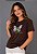 T-SHIRT FEMININA - TRANSFORMADA - COR MARROM - Imagem 5