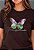 T-SHIRT FEMININA - TRANSFORMADA - COR MARROM - Imagem 4
