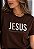 T-SHIRT FEMININA - JESUS FRAGRÂNCIA MAIS DOCE QUE AS FLORES- COR MARROM - Imagem 1
