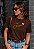 T-SHIRT FEMININA - JESUS BORBOLETA - COR MARROM - Imagem 5