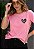 T-SHIRT FEMININA -JESUS SALMOS 147:3 - COR ROSA - Imagem 6