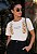 T-SHIRT FEMININA - FLORES GUIA-ME SENHOR - COR MARFIM - Imagem 6