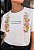 T-SHIRT FEMININA - FLORES GUIA-ME SENHOR - COR MARFIM - Imagem 1