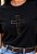 T-SHIRT FEMININA - JESUS VIVE CRUZ - COR PRETO - Imagem 1