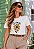 T-SHIRT FEMININA - FLOR DOURADA ESCOLHIDA - COR MARFIM - Imagem 6