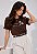 T-SHIRT FEMININA - ELE FARÁ FLORIR DE NOVO - COR MARROM - Imagem 6