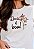 T-SHIRT FEMININA - BORBOLETA E FLORES DEUS É BOM - COR MARFIM - Imagem 1
