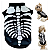 Roupa pet - Halloween Regata Esqueleto - Imagem 1