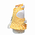 Coleira Peitoral Pet com Guia - Poá Amarelo - Imagem 2