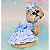 Roupa Pet - Vestido Poá Azul - Imagem 1