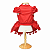 Roupa Pet - Vestido Floral Vermelho - Imagem 3