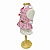 Coleira Peitoral Pet com Guia - Piquenique Rosa - Imagem 2