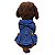 Coleira Peitoral Pet com Guia - Jeans - Imagem 1