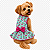 Roupa Pet Um Vestido Verão Estampas Sortidas com Laço - Imagem 3