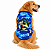 Roupa Pet Pescão Azul camuflado Regata Dryfit proteção uv - Imagem 1