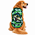 Roupa Pet Pescão Verde camuflado Regata Dryfit proteção uv - Imagem 1