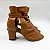 Bota Milano - Bota Open Boot Couro Salto Bloco Camel - Imagem 4