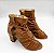 Bota Milano - Bota Open Boot Couro Salto Bloco Camel - Imagem 3