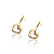 Brinco com Pingente de Coração 3D com Zircônias Coloridas - Banhado a Ouro 18k - Imagem 2