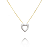 Pingente de Coração Vazado Cravejado com Microzircônias - Banhado Ouro 18k - Imagem 2