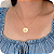 Pingente Plaquinha com Desenho de Flor - Banhado a Ouro 18k - Imagem 1