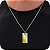 Pingente Unissex Plaquinha Retangular Pai Nosso - Banhado a Ouro 18k - Imagem 1