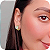 Brinco Argolinha de Click com Estrela e Acabamento com Caneta de Ródio - Banhado a Ouro 18k - Imagem 1