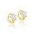 Brinco Argolinha de Click com Estrela e Acabamento com Caneta de Ródio - Banhado a Ouro 18k - Imagem 2