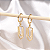 Brinco Argolinha de Click com Pingente de Clips - Banhado a Ouro 18k - Imagem 2