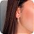 Brinco Argolinha de Click com Pingente de Cruz Lisa - Banhado a Ouro 18k - Imagem 1