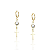 Brinco Argolinha de Click com Pingente de Pedra Cristal e Cruz - Banhado a Ouro 18k - Imagem 2