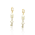 Brinco Argolinha de Click com Pingente Duplo Cadeado e Chave - Banhado a Ouro 18k - Imagem 2