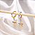 Brinco Argolinha de Click com Pingente Estrela - Banhado a Ouro 18k - Imagem 2
