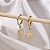 Brinco Argolinha de Click com Pingente Folha - Banhado a Ouro 18k - Imagem 2