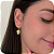Brinco Argolinha de Click com Pingente Love - Banhado a Ouro 18k - Imagem 1