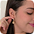 Brinco Argolinha de Click Cravejada em Zircônias com Pingente Flor - Banhado a Ouro 18k - Imagem 1
