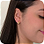 Brinco Argolinha de Click P Formato Folha - Banhado a Ouro 18k - Imagem 1