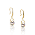 Brinco de Gancho com Pingente de Zircônia - Banhado a Ouro 18k - Imagem 2