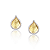 Brinco de Concha com Acabamento em Zircônias - Banhado a Ouro 18k - Imagem 2