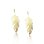 Brinco Maxi Folha G com 1 Pedra de Zircônia - Banhado a Ouro 18k - Imagem 2
