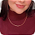 Choker Malha Italiana - Banhada a Ouro 18k - Imagem 1