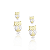 Duo de Brincos de Corujinha com Acabamento em Caneta de Ródio Branco - Banhado a Ouro 18k - Imagem 2