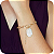 Pulseira de Elos Grandes com Pingente Perolado - Banhada a Ouro 18k - Imagem 1