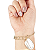 Pulseira de Elos Grandes com Pingente Perolado - Banhada a Ouro 18k - Imagem 2