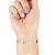 Pulseira de Chapinhas Foscas e Quadradinhas - Banhada a Ouro 18k - Imagem 2