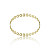 Pulseira de Chapinhas Foscas e Quadradinhas - Banhada a Ouro 18k - Imagem 3